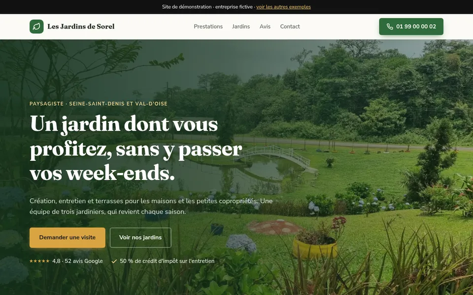 Site de démonstration Les Jardins de Sorel, paysagiste
